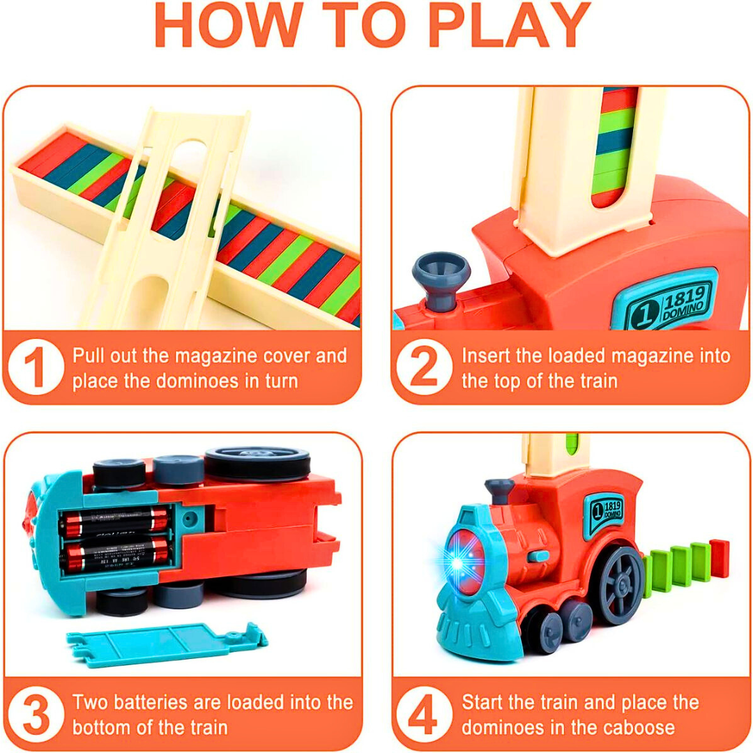 Domino Voz – Automatsko Slaganje Domina za Decu 🚂✨