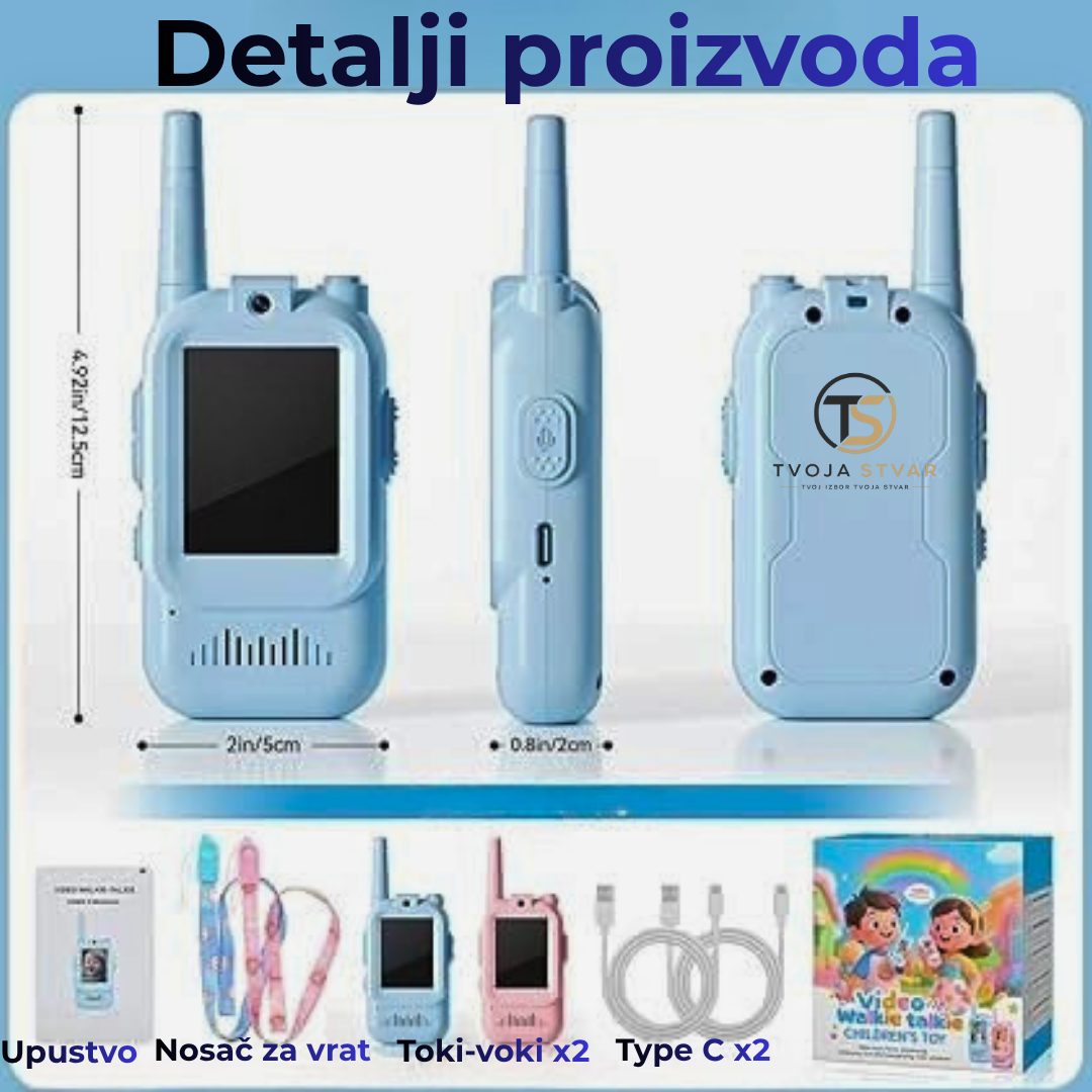 Dečiji Video Toki-Voki sa Kamerom i Ekranom 🎥📞