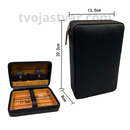 Putni Humidor za Tompuse – Luksuzna Kutija za Cigare sa Održavanjem Vlažnosti i Priborom