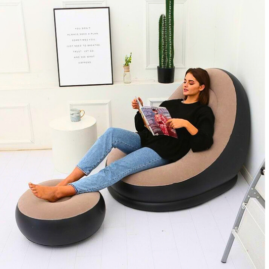 Lazy Bag Fotelja sa Tabureom – Ergonomska Fotelja za Maksimalnu Udobnost