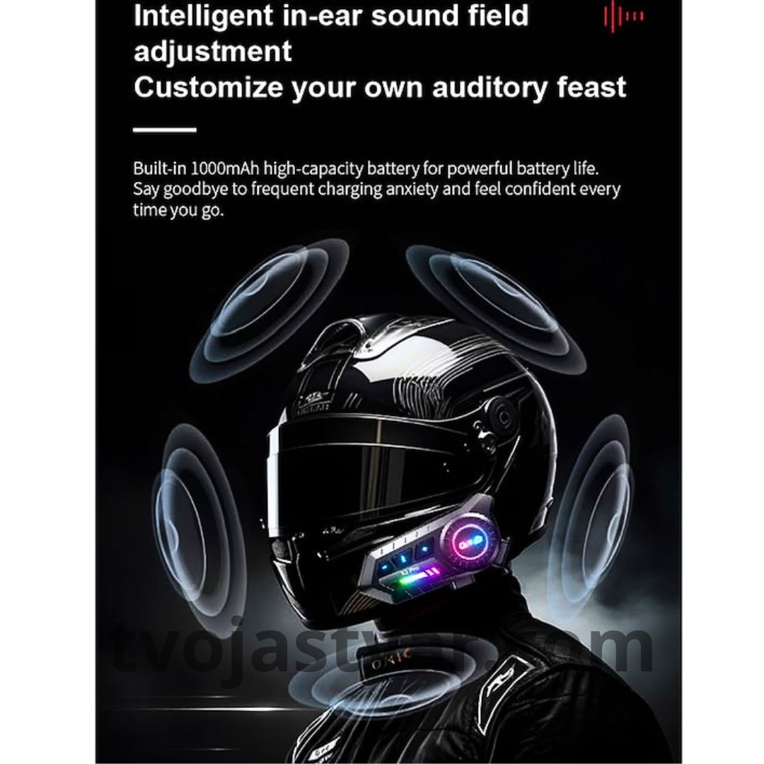 Bluetooth Interkom za Motor X3 Pro– IPX6 Vodootporan, Handsfree Pozivi, Muzika