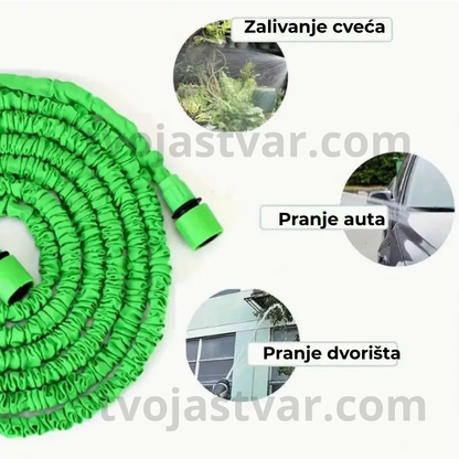 Fleksibilno rastegljivo crevo za zalivanje sa pištoljem | 3x širenje + 7 režima prskanja