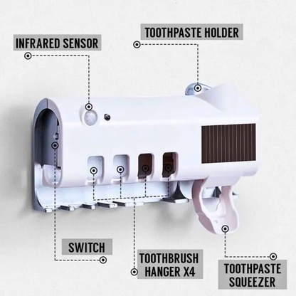 UV Sterilizator za Četkice za Zube + Automatski Dispanzer Paste | Higijena bez Bakterija