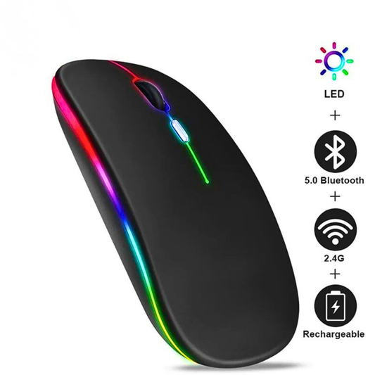 Bežični RGB Miš Za Laptop I Telefon