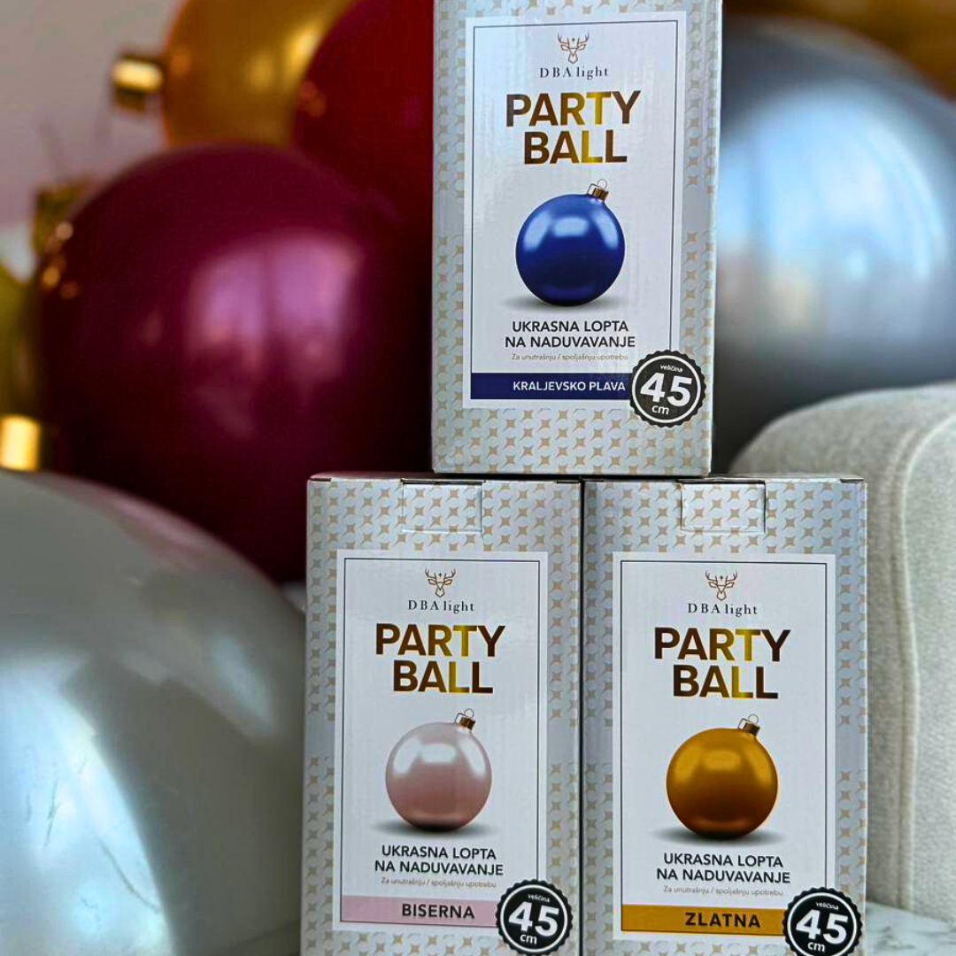 DBA PARTY Ball – Gigantske Novogodišnje Kugle u 20 Boja