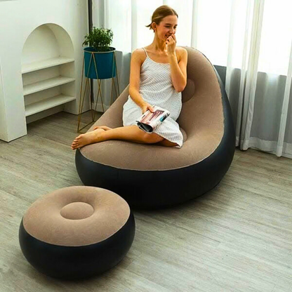 Lazy Bag Fotelja sa Tabureom – Ergonomska Fotelja za Maksimalnu Udobnost