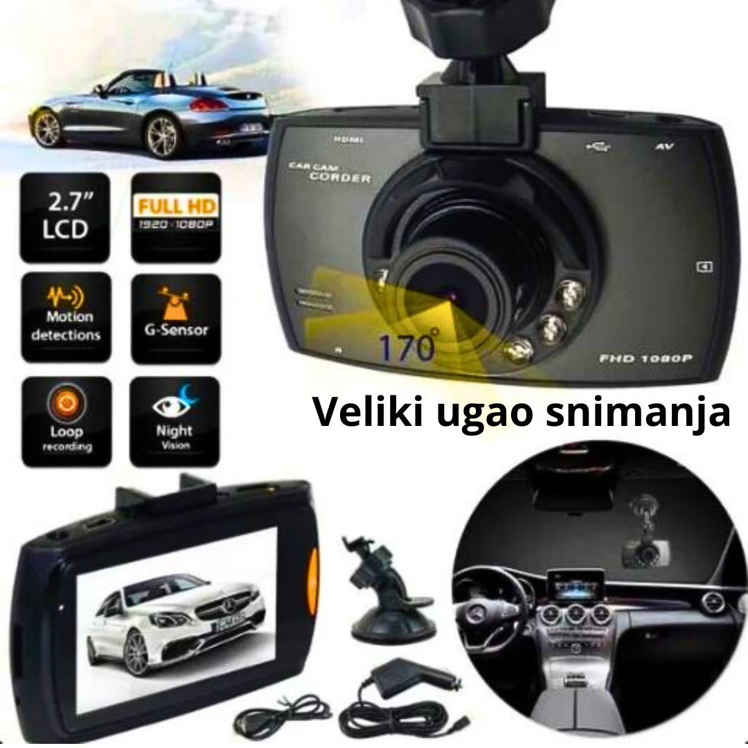 HD Auto Kamera 170° – Tvoja Potpuna Zaštita Na Putu