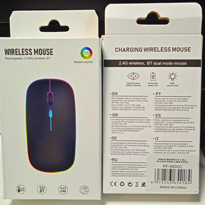 Bežični RGB Miš Za Laptop I Telefon