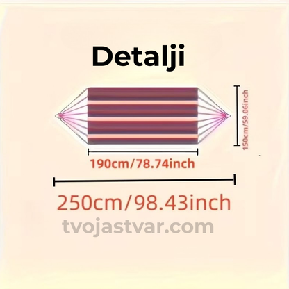 Udobna Baštenska Ležaljka sa Užadima
