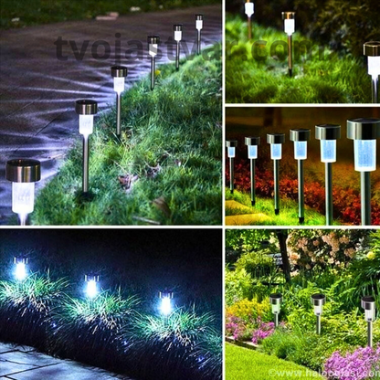 Solarne LED baštenske lampe (10 kom) – Automatsko osvetljenje za staze, dvorište i baštu