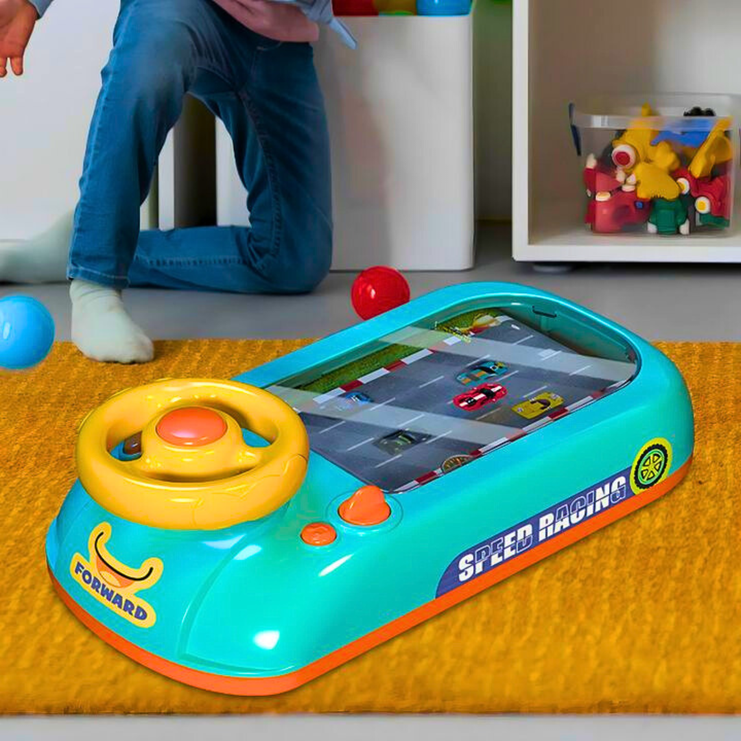 Dečija Trkačka Konzola sa Volanom – Interaktivna Auto Trka Igračka