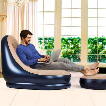 Lazy Bag Fotelja sa Tabureom – Ergonomska Fotelja za Maksimalnu Udobnost