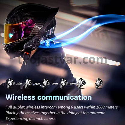 Bluetooth Interkom za Motor X3 Pro– IPX6 Vodootporan, Handsfree Pozivi, Muzika