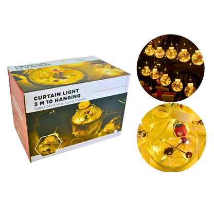 🎄 LED Svetleće Kugle 3m – Topla Praznična Dekoracija za Dom