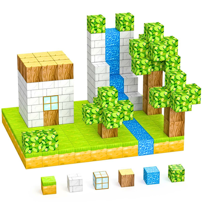 Minecraft Magnetne Kocke za Gradnju (100 delova) – STEM Edukativna Igračka za Decu