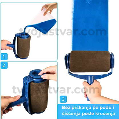 Valjak za krečenje zidova 6u1-profesionalni efekat bez majstora