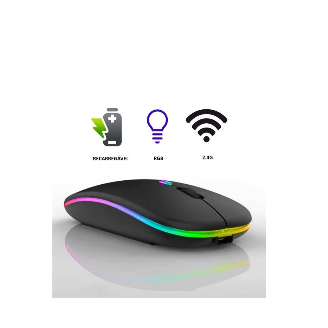 Bežični RGB Miš Za Laptop I Telefon