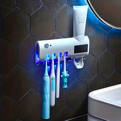 UV Sterilizator za Četkice za Zube + Automatski Dispanzer Paste | Higijena bez Bakterija