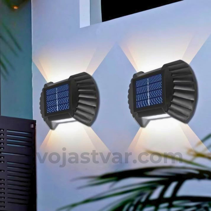 Solarne LED Zidne Lampe za Dvorište i Fasadu– Vodootporne Spoljašnje Svetiljke 4 kom