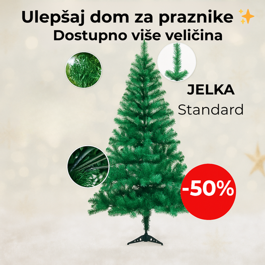 Jelka Standard – Gusta, Realistična Novogodišnja Jelka (Više Veličina)
